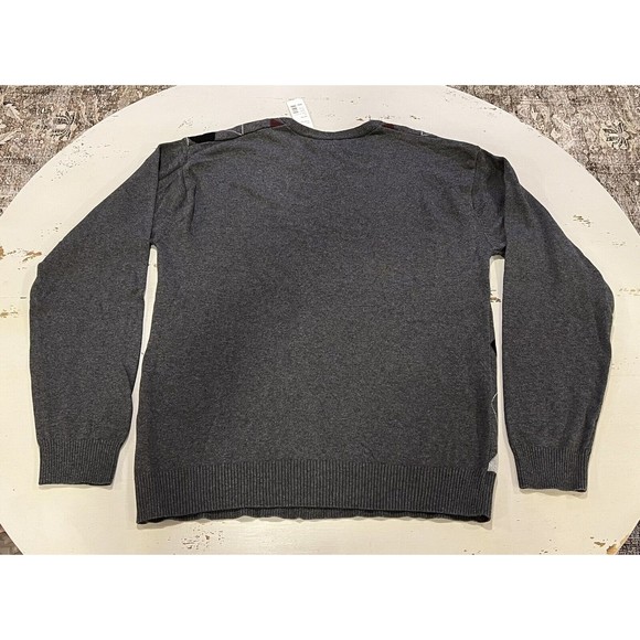 Structure Sweater Mens New with Tags XXL V-Neck Gray Argyle Long Sleeve - Picture 11 of 11